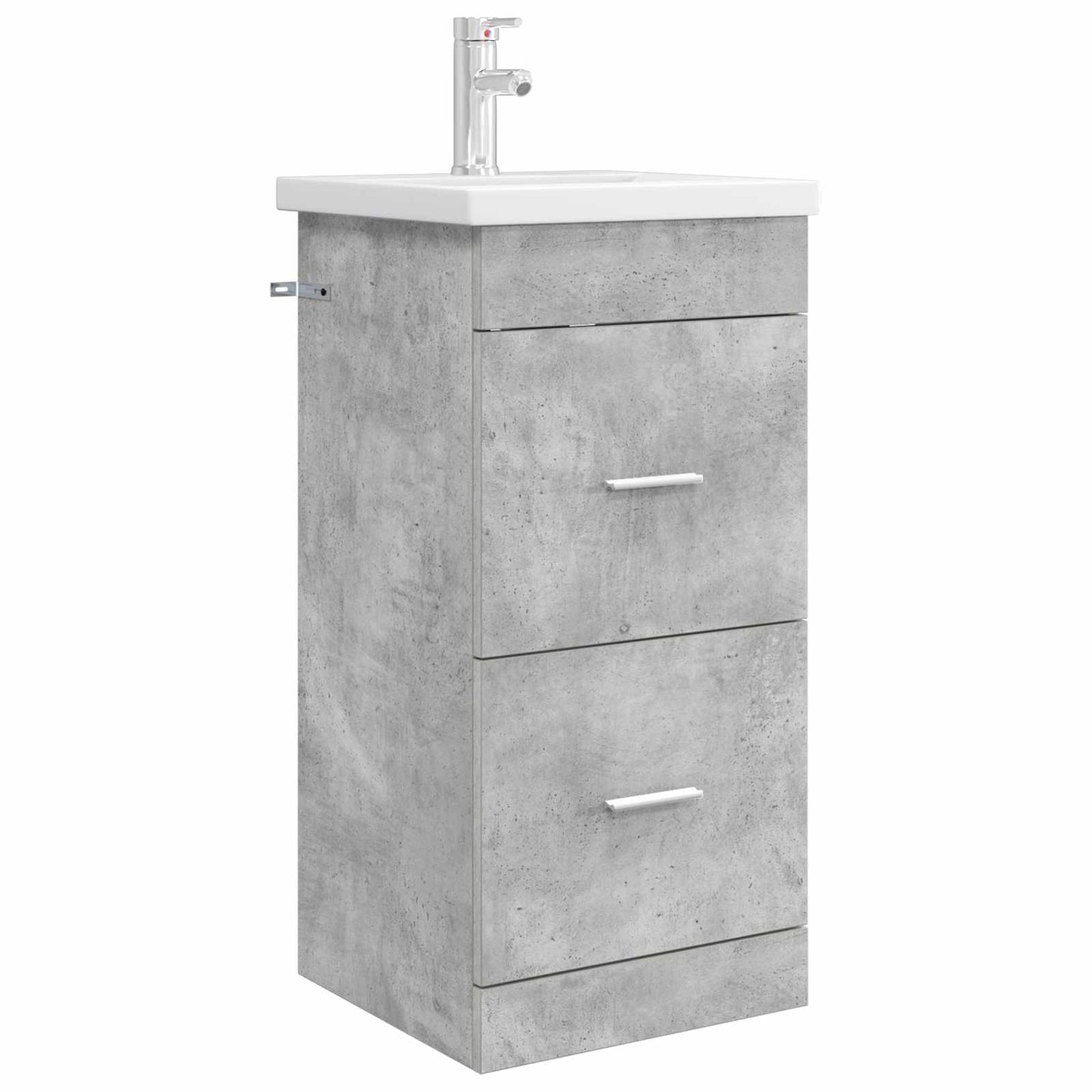 Badmøbel med vask Betonggrå 42 x 40 x 84,5 cm Konstruert tre