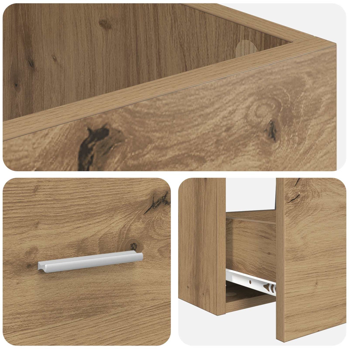 Badmøbel med vask Artisan eik 42 x 40 x 84,5 cm Konstruert tre
