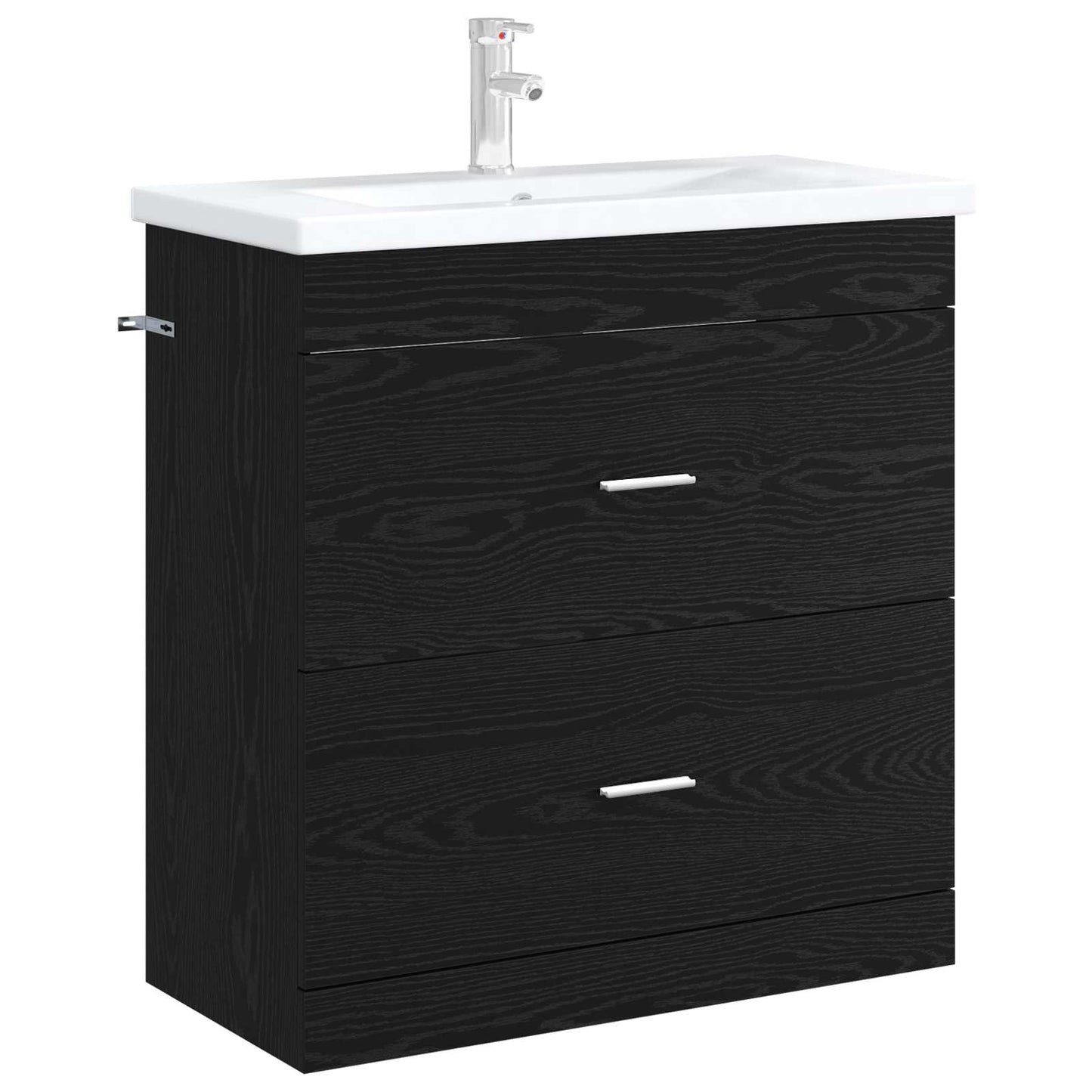 Badskapinet under vask Svart eik 78,5 x 37,5 x 81 cm
