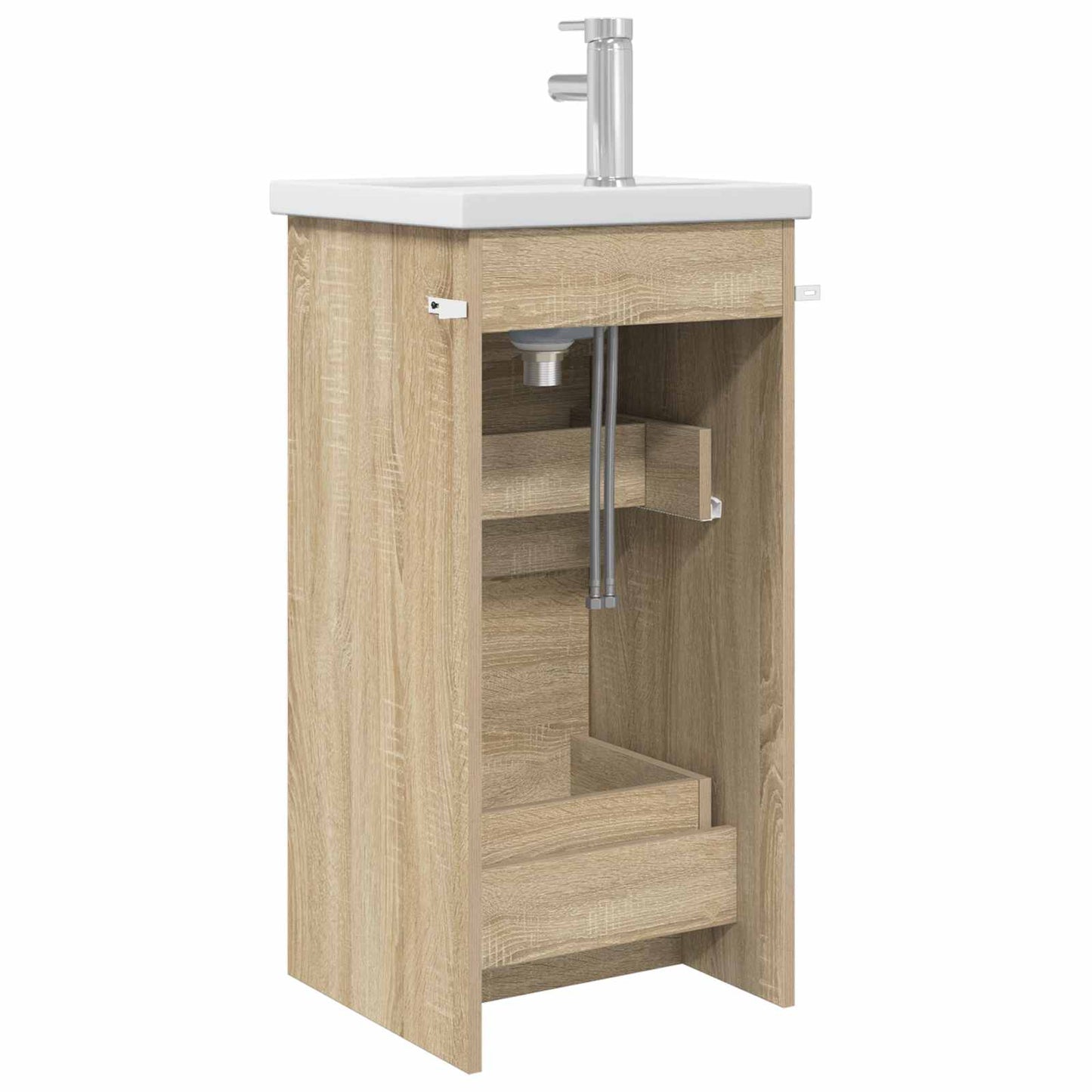 Badmøbel med vask Sonoma eik 42 x 40 x 84,5 cm Konstruert tre