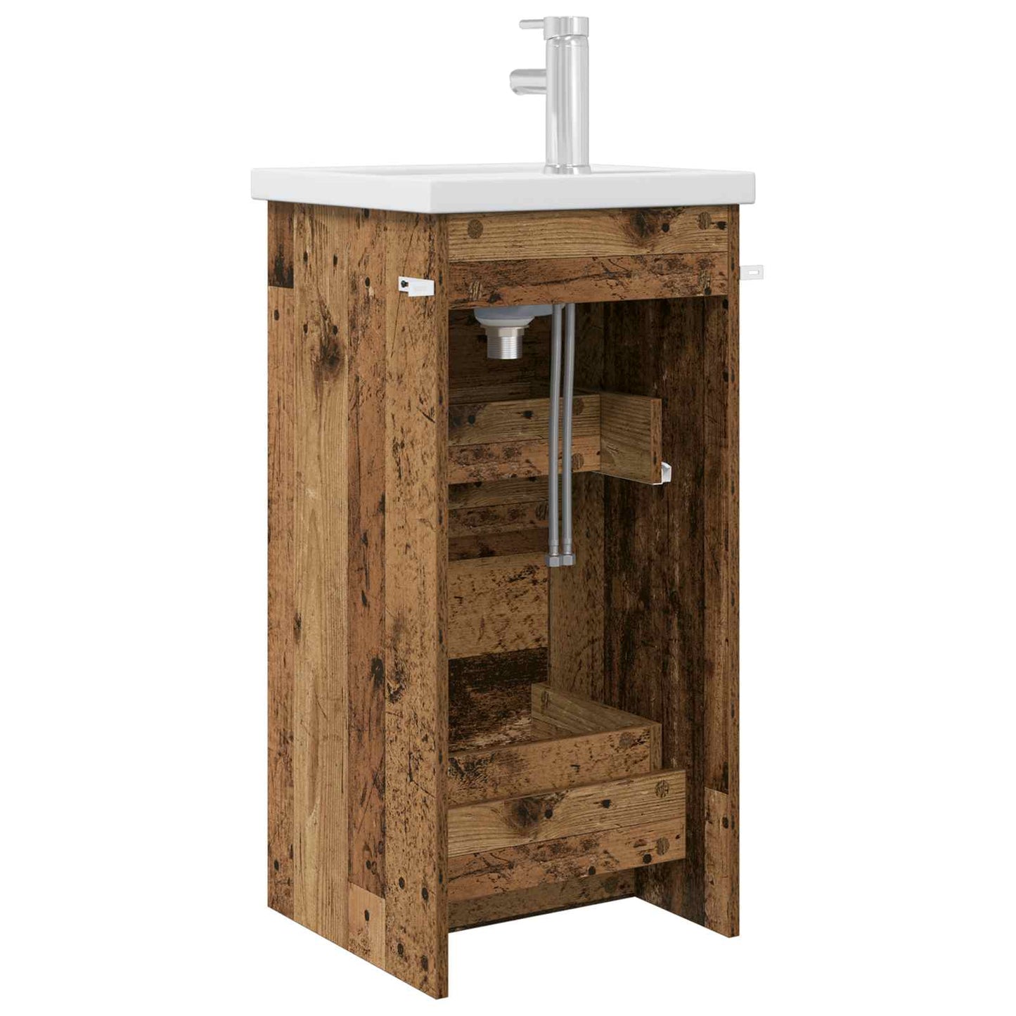 Badmøbel med vask Gammelt tre 42 x 40 x 84,5 cm Konstruert tre