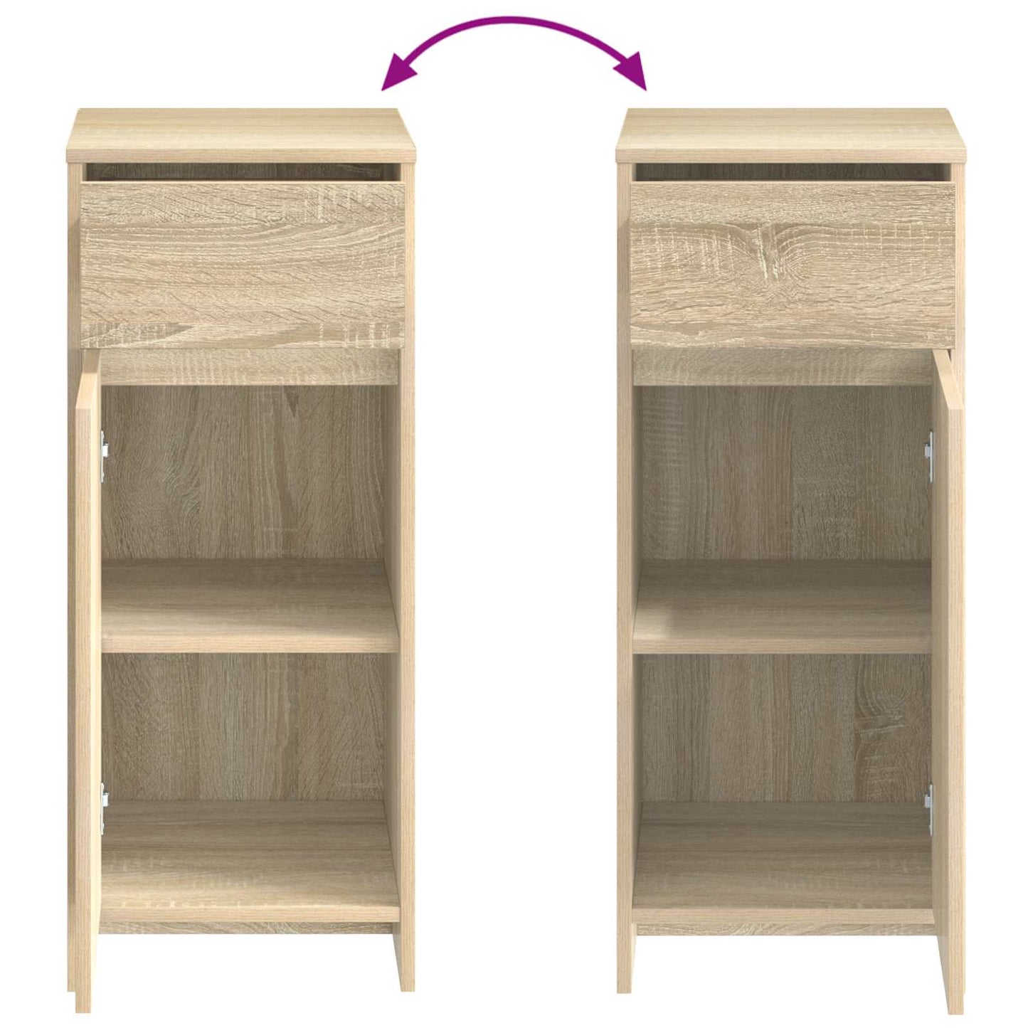 Baderomsskap Sonoma eik 35 x 36,5 x 85 cm Konstruert tre