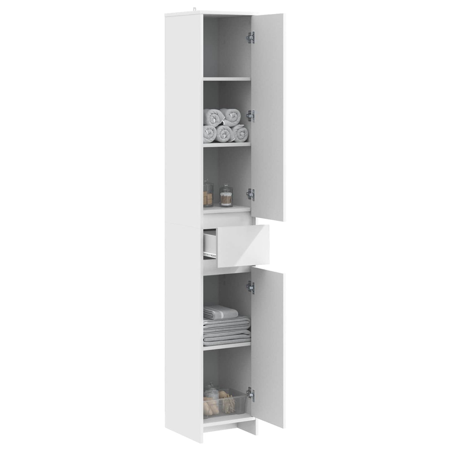 Baderomsskap Hvit 30 x 33 x 190 cm Konstruert tre