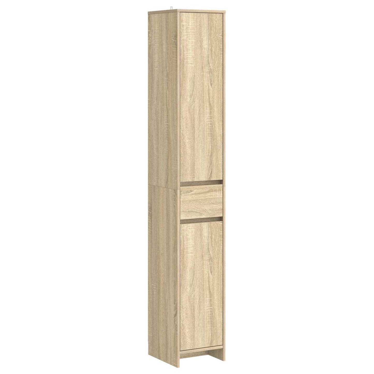 Baderomsskap Sonoma eik 30 x 33 x 190 cm Konstruert tre