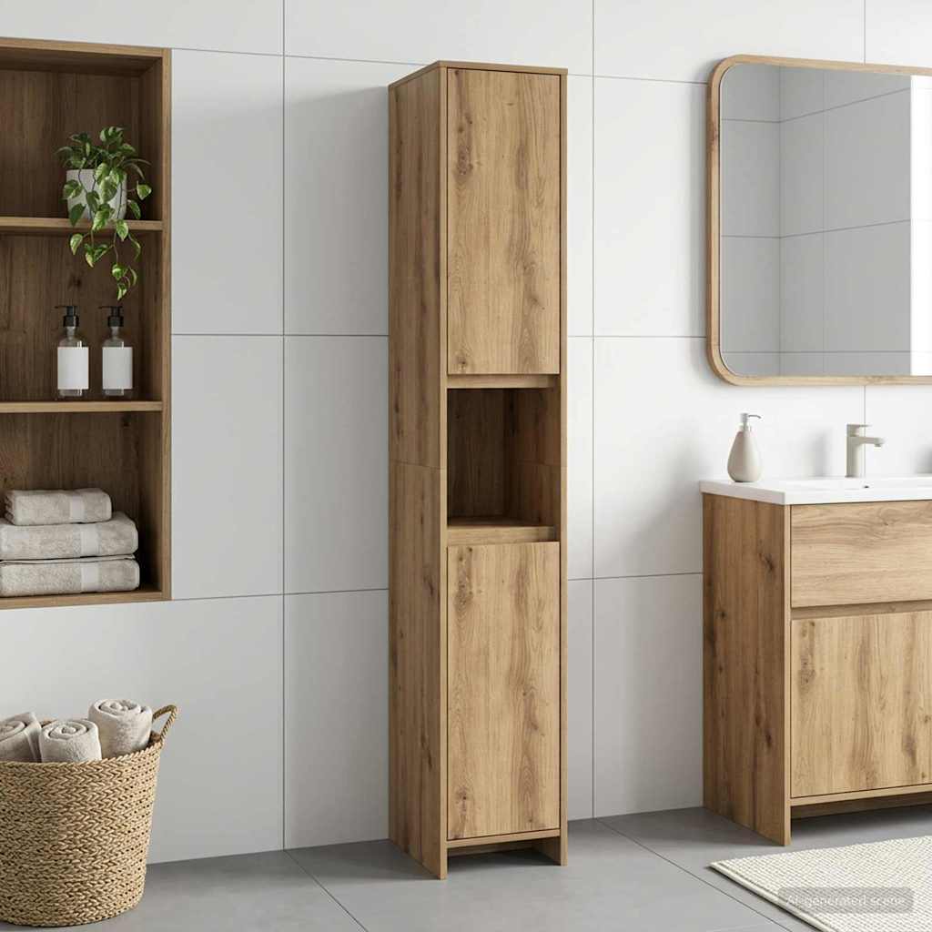 Baderomsskap Artisan eik 30 x 33 x 190 cm Konstruert tre