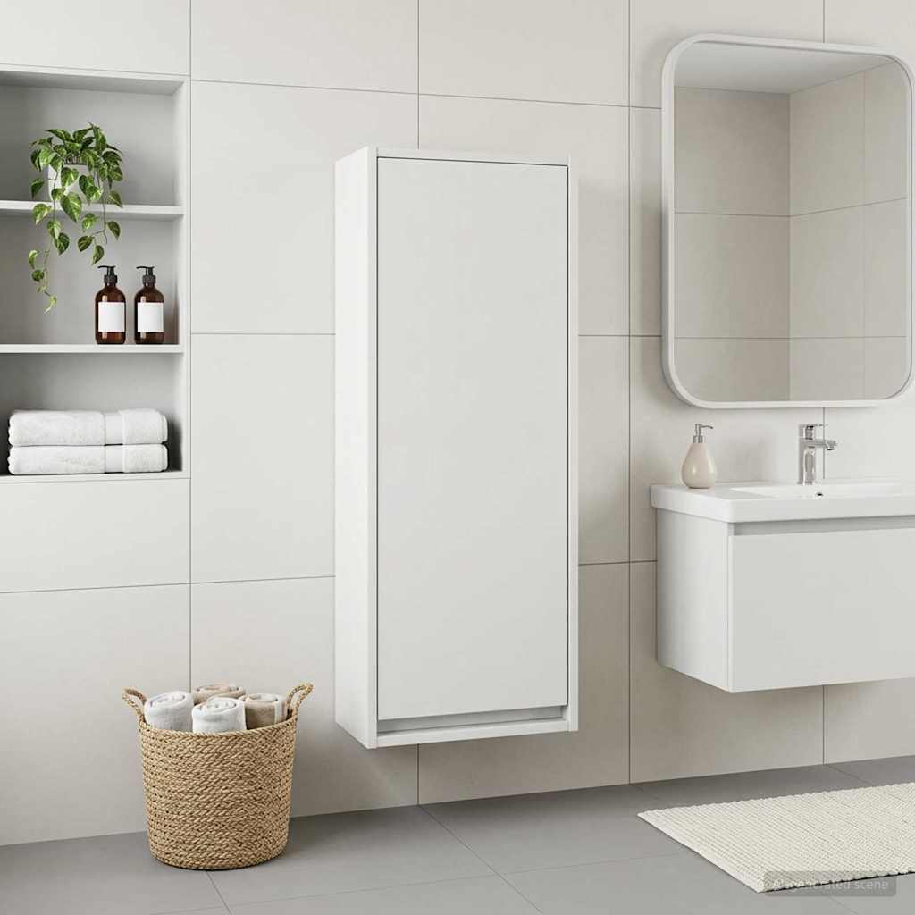 Vegghengt servantkommode Hvit 35 x 20 x 81 cm Konstruert tre