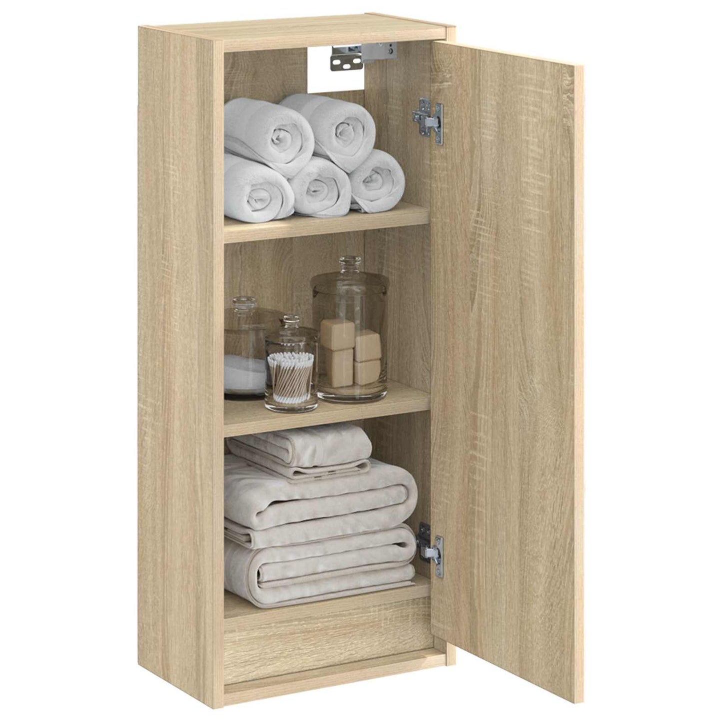 Vegghengt servantkommode Sonoma eik 35 x 20 x 81 cm