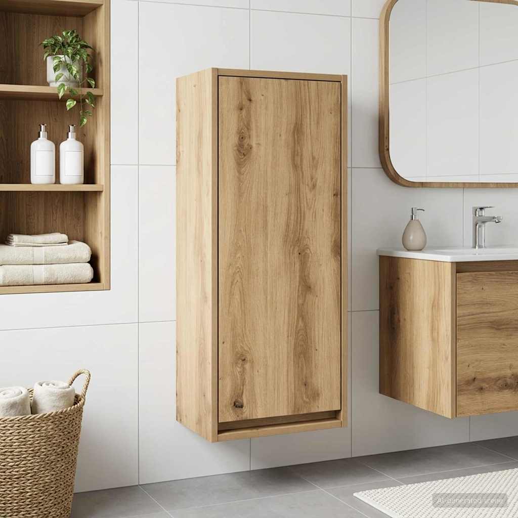 Vegghengt servantkommode Artisan eik 35 x 20 x 81 cm
