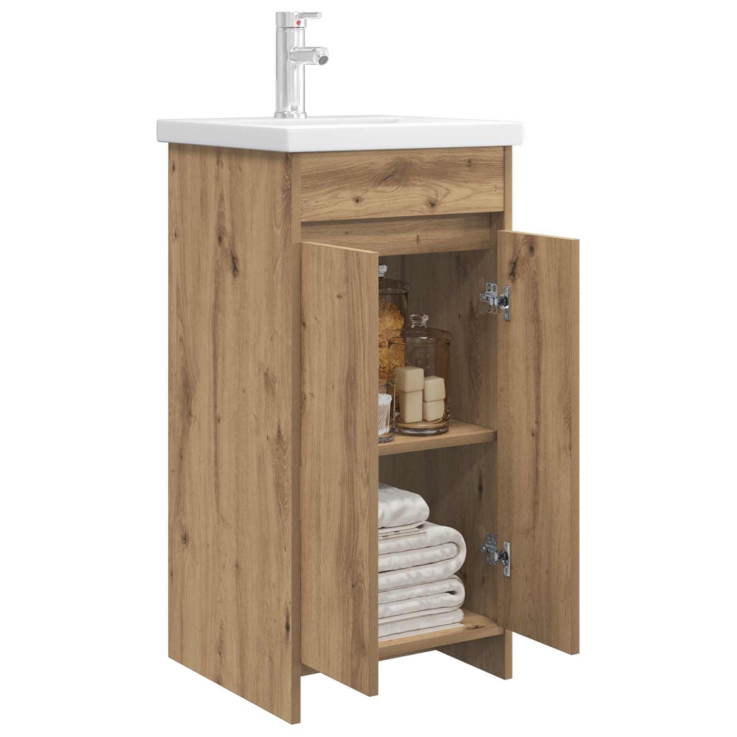 Badmøbel med vask Artisan eik 42 x 40 x 84,5 cm Konstruert tre