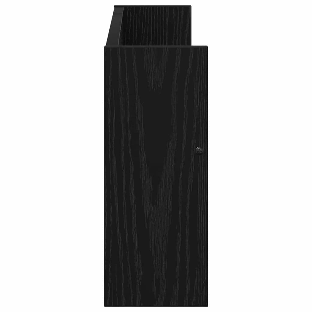 Magasinreol med hylle Svart Eik 60 x 12 x 30 cm Konstruert tre