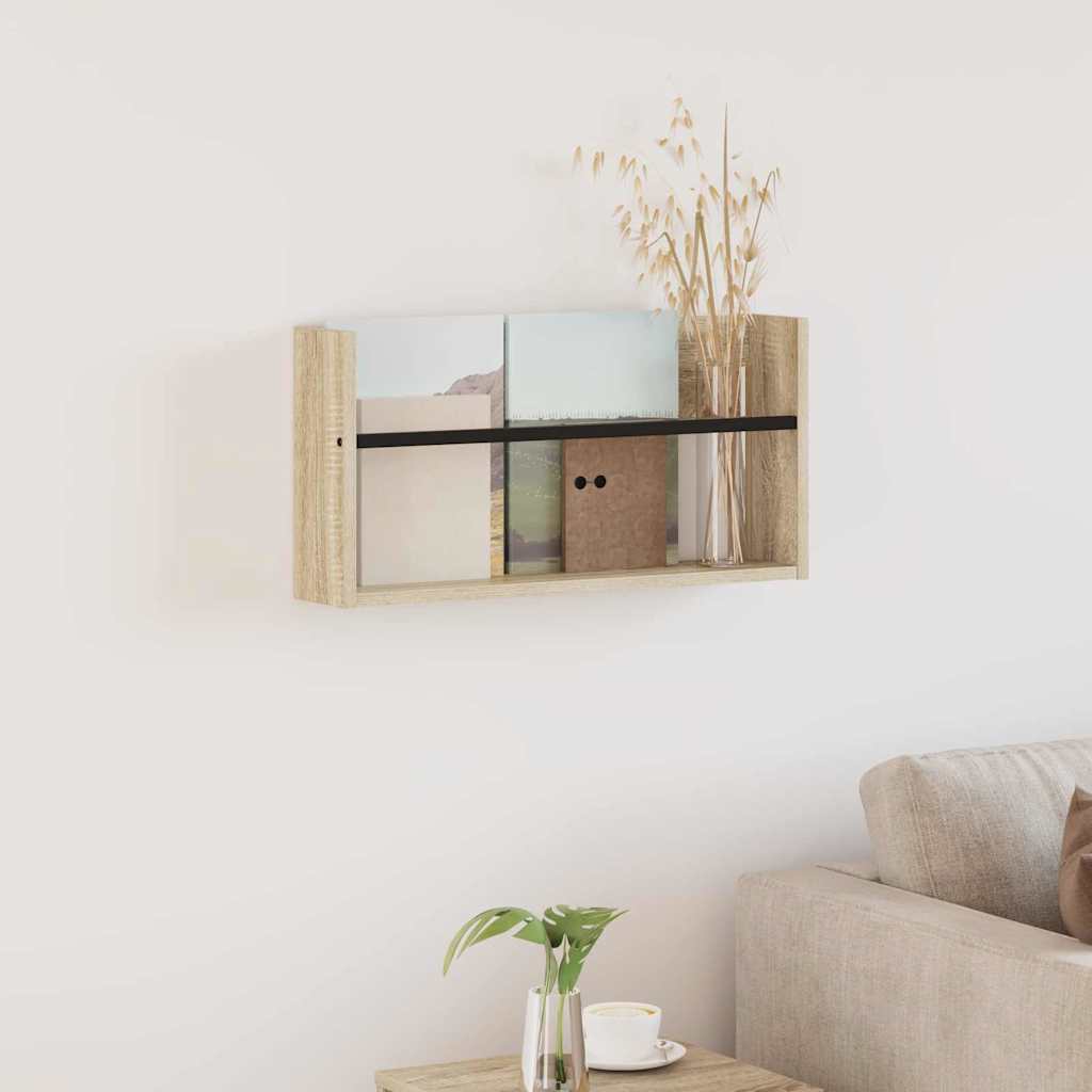 Magasinreol med hylle Sonoma eik 60 x 12 x 30 cm Konstruert tre