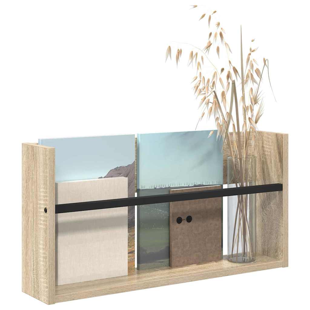 Magasinreol med hylle Sonoma eik 60 x 12 x 30 cm Konstruert tre