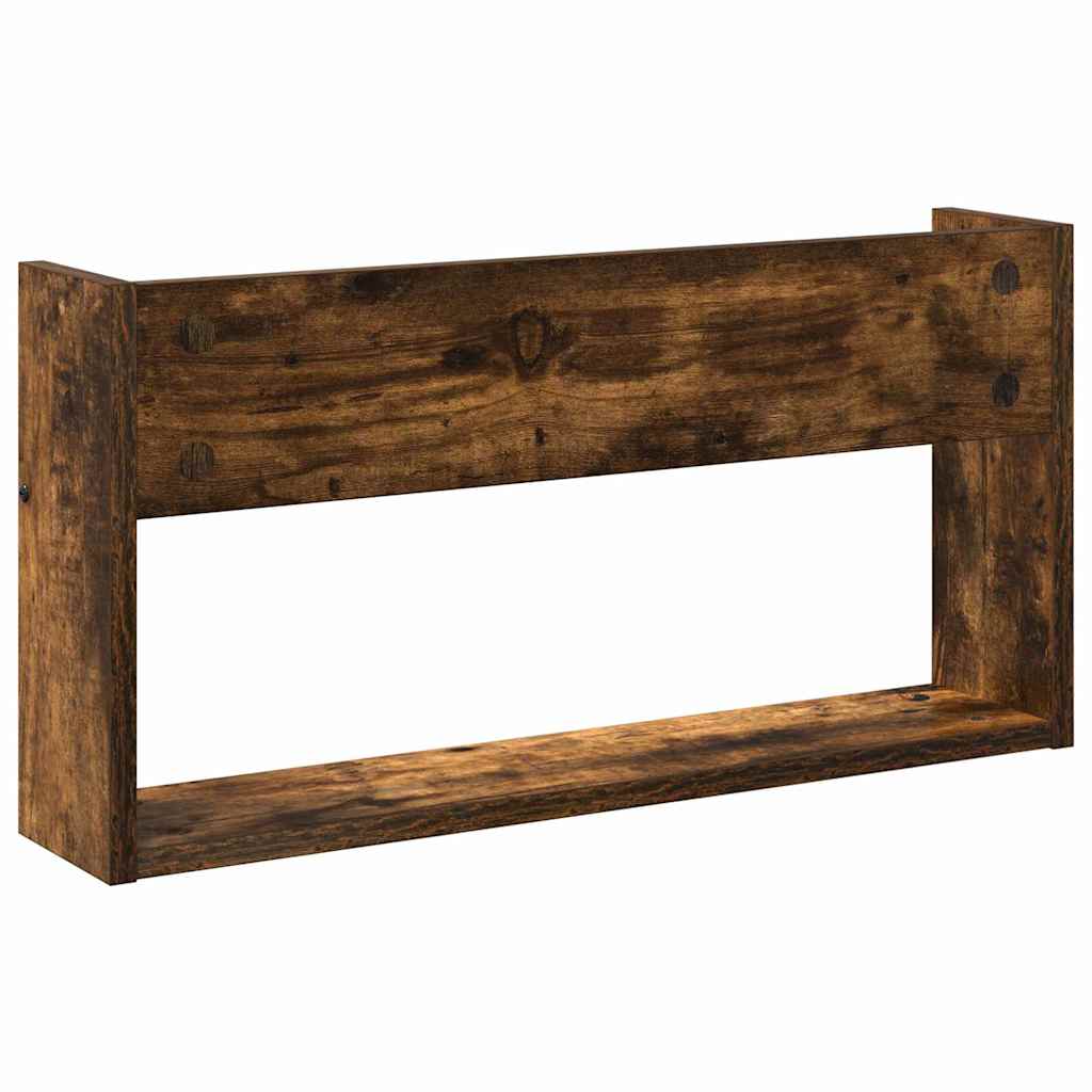 Magasinreol med hylle Røkt eik 60 x 12 x 30 cm Konstruert tre