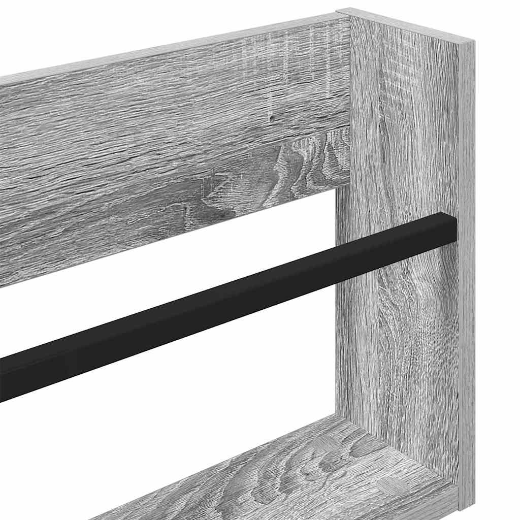 Magasinreol med hylle Grå Sonoma 60 x 12 x 30 cm Konstruert tre