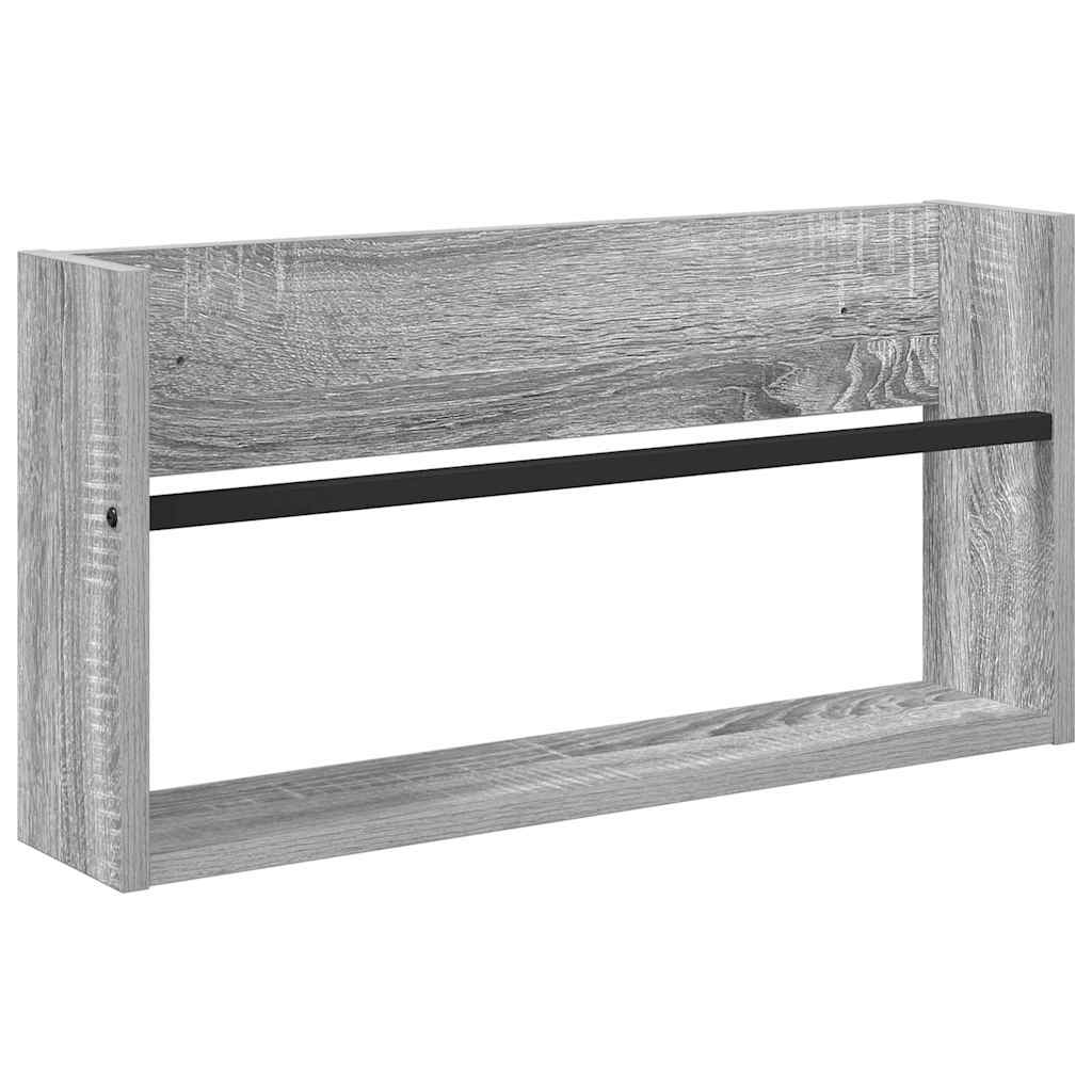 Magasinreol med hylle Grå Sonoma 60 x 12 x 30 cm Konstruert tre
