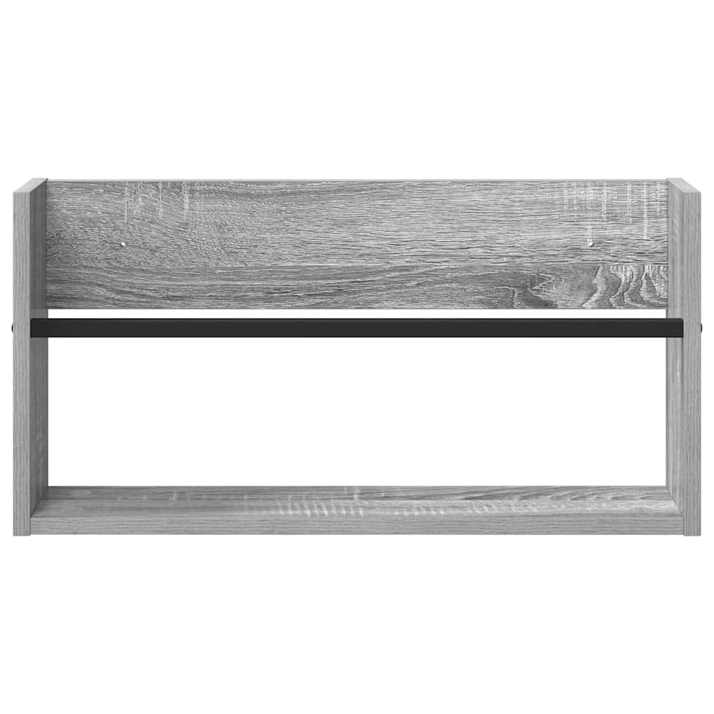 Magasinreol med hylle Grå Sonoma 60 x 12 x 30 cm Konstruert tre