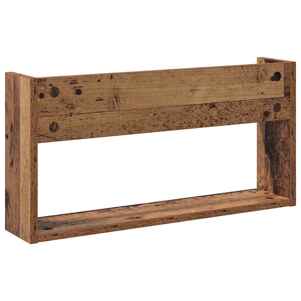 Magasinreol 2 pcs Gammelt tre 60 x 12 x 30 cm Konstruert tre