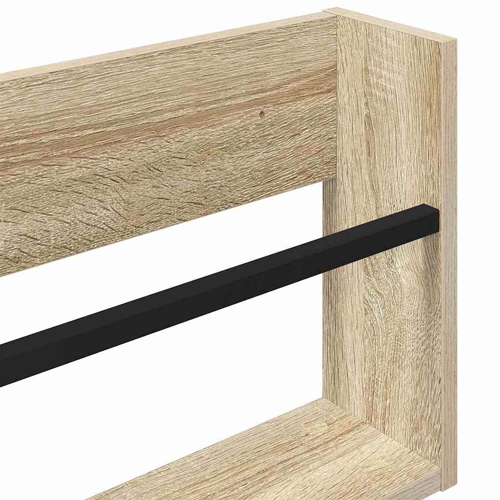Magasinreol 2 pcs Sonoma eik 80 x 12 x 30 cm Konstruert tre