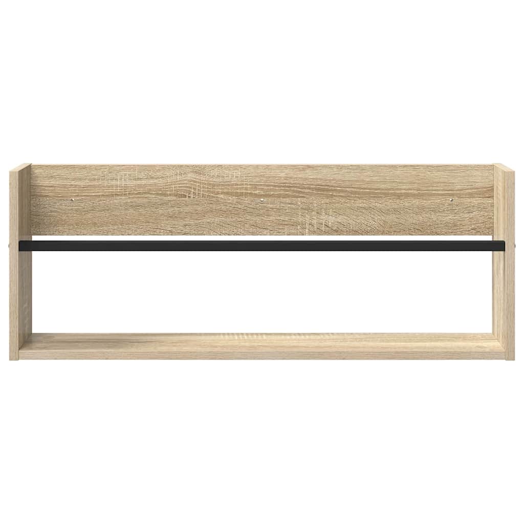 Magasinreol 2 pcs Sonoma eik 80 x 12 x 30 cm Konstruert tre