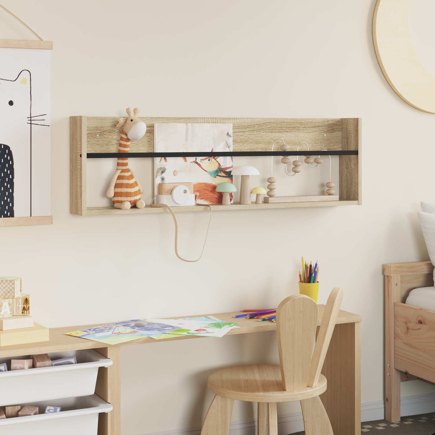 Magasinreol Sonoma eik 100 x 12 x 30 cm Konstruert tre