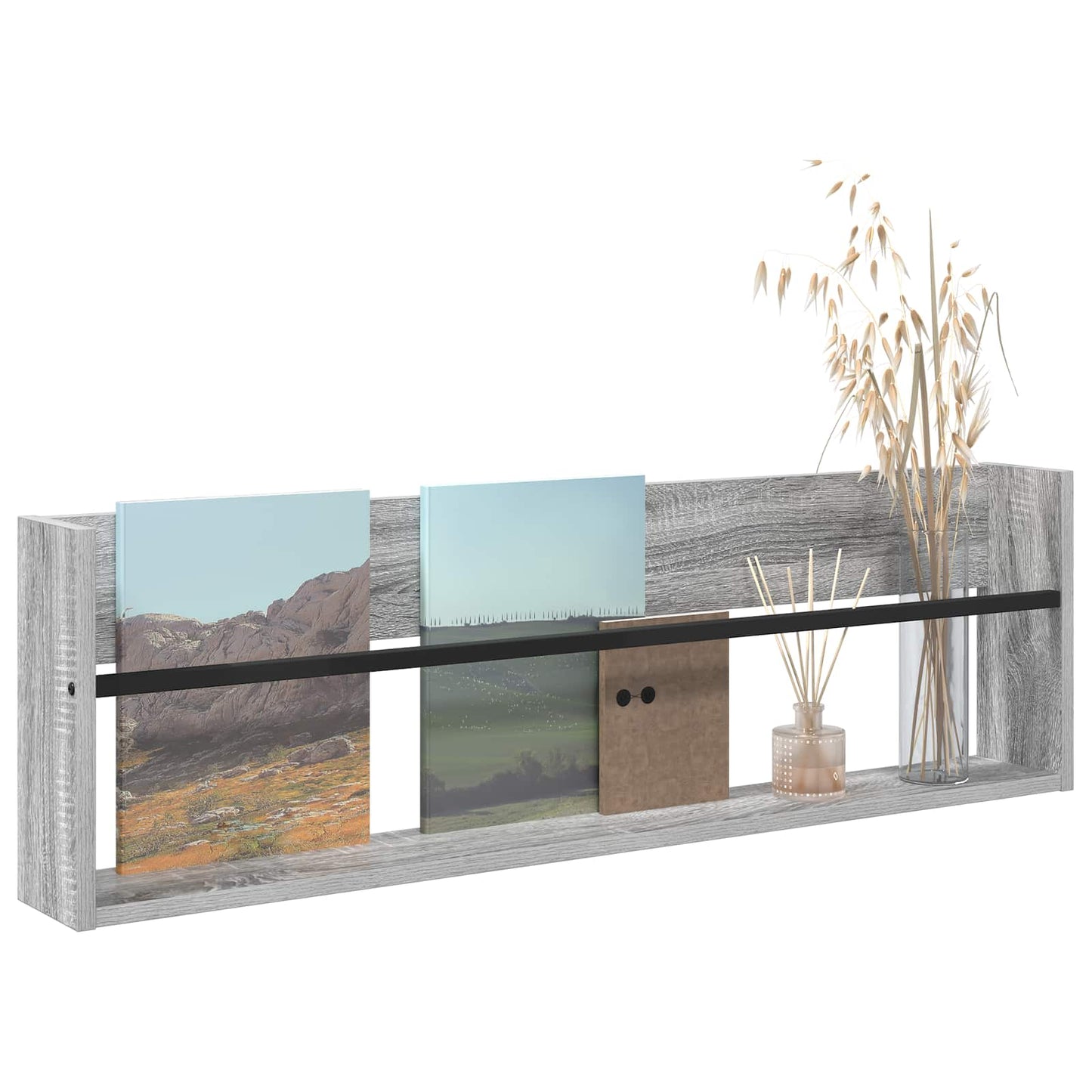 Magasinreol Grå Sonoma 100 x 12 x 30 cm Konstruert tre
