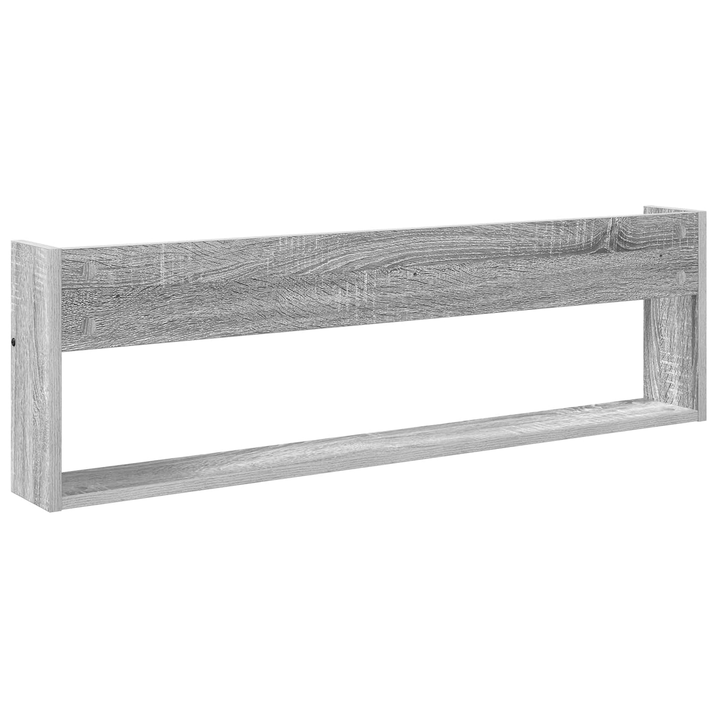 Magasinreol 2 pcs Grå Sonoma 100 x 12 x 30 cm Konstruert tre