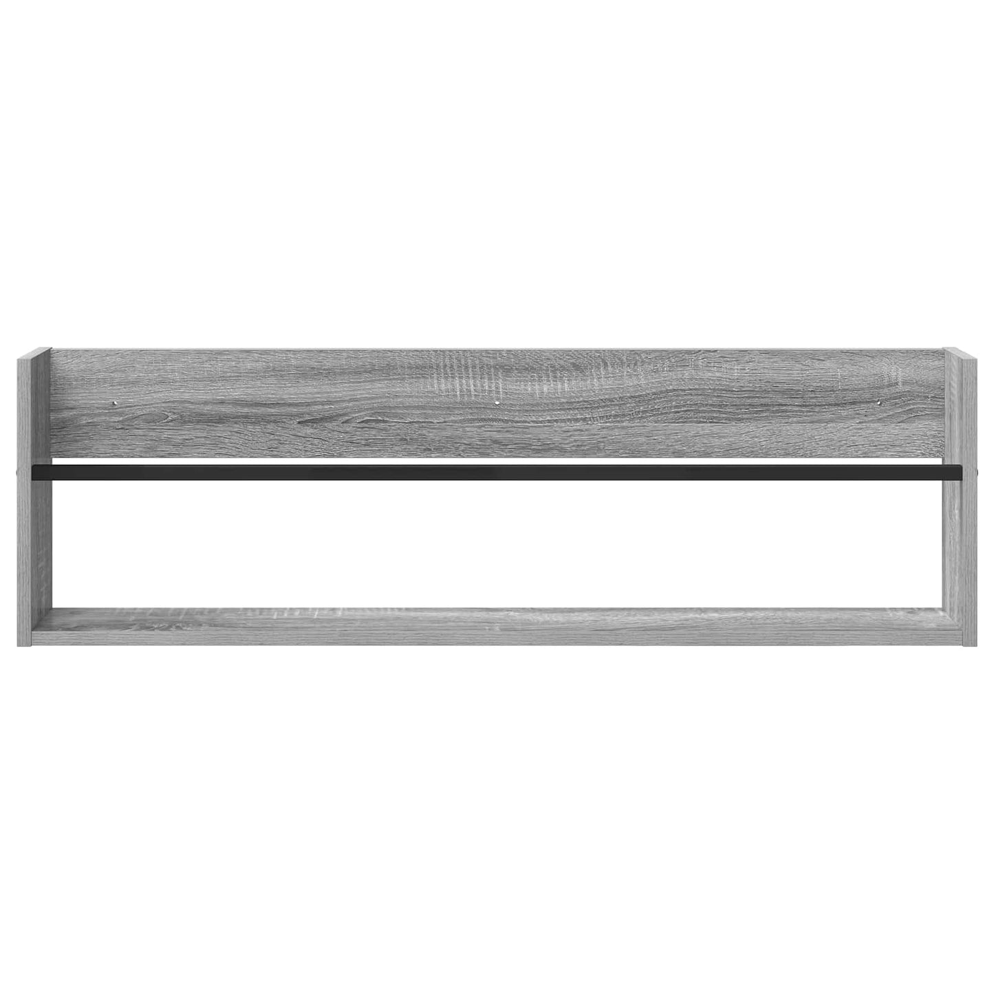 Magasinreol 2 pcs Grå Sonoma 100 x 12 x 30 cm Konstruert tre