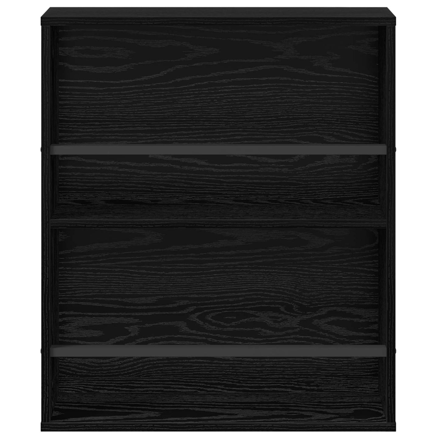 Magasinreol med hylle Svart Eik 60 x 12 x 70 cm Konstruert tre