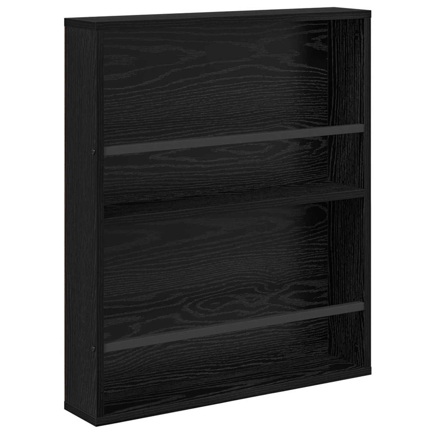 Magasinreol 2 pcs Svart Eik 60 x 12 x 70 cm Konstruert tre