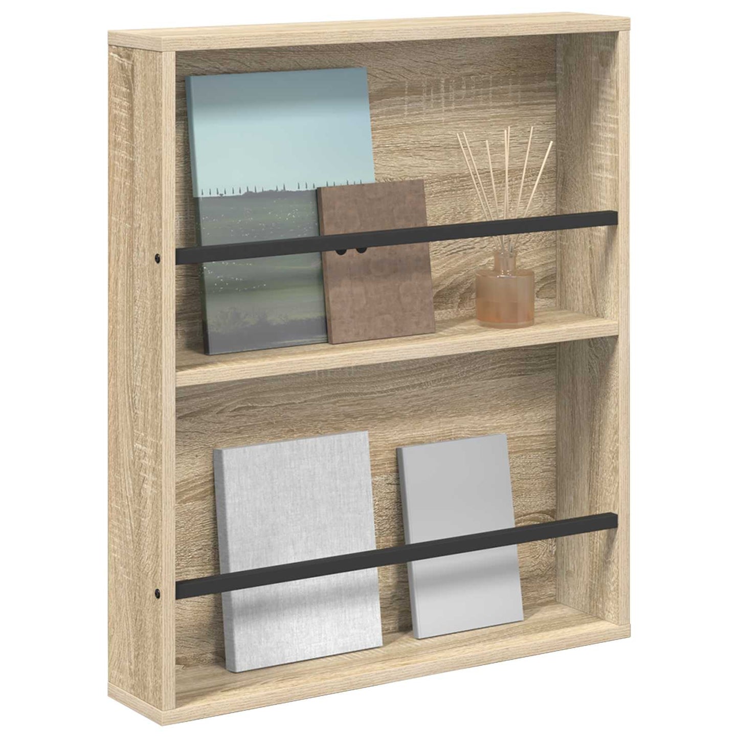 Magasinreol med hylle Sonoma eik 60 x 12 x 70 cm Konstruert tre