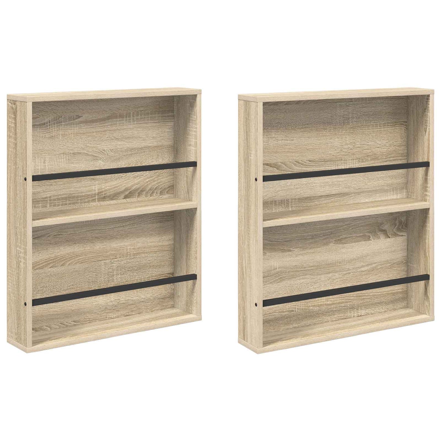 Magasinreol 2 pcs Sonoma eik 60 x 12 x 70 cm Konstruert tre