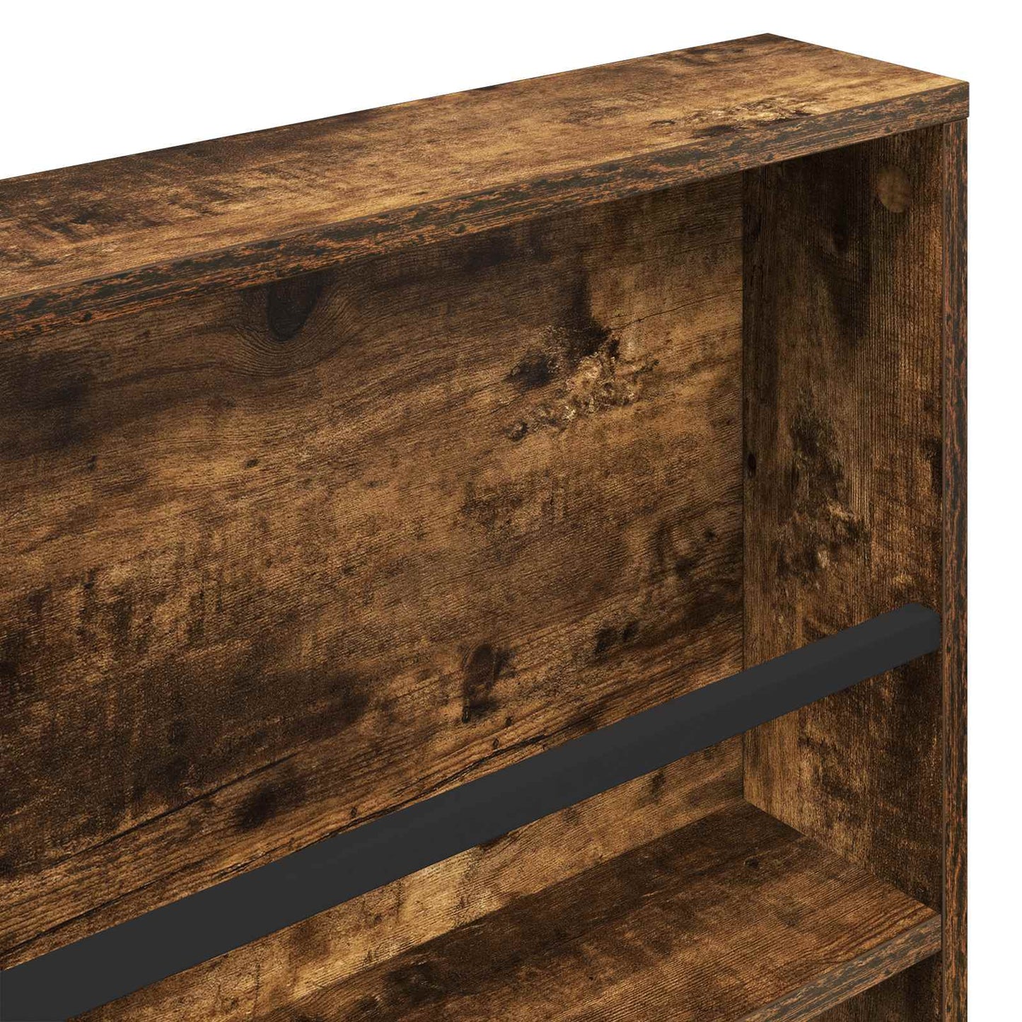 Magasinreol med hylle Røkt eik 60 x 12 x 70 cm Konstruert tre