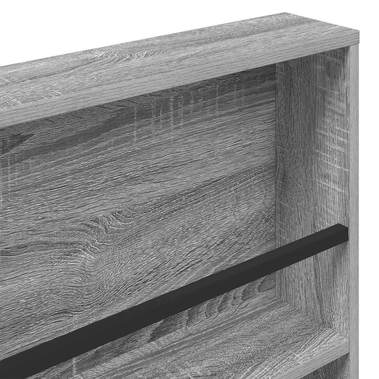 Magasinreol 2 pcs Grå Sonoma 60 x 12 x 70 cm Konstruert tre