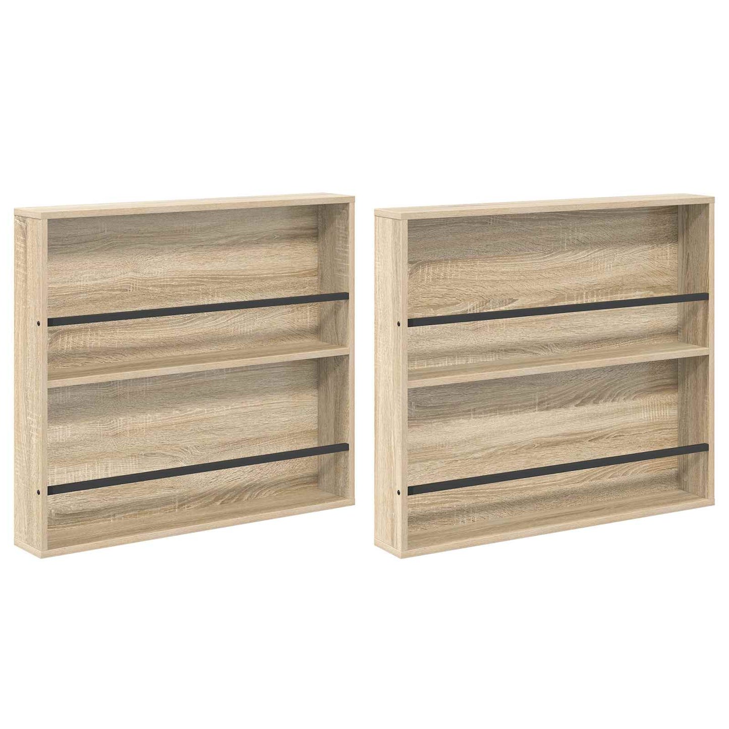 Magasinreol 2 pcs Sonoma eik 80 x 12 x 70 cm Konstruert tre