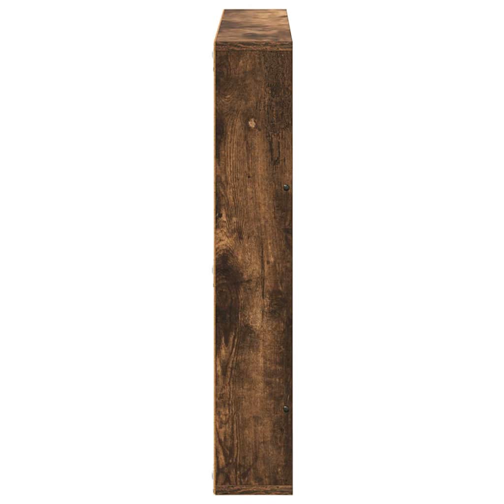 Magasinreol 2 pcs Røkt eik 80 x 12 x 70 cm Konstruert tre