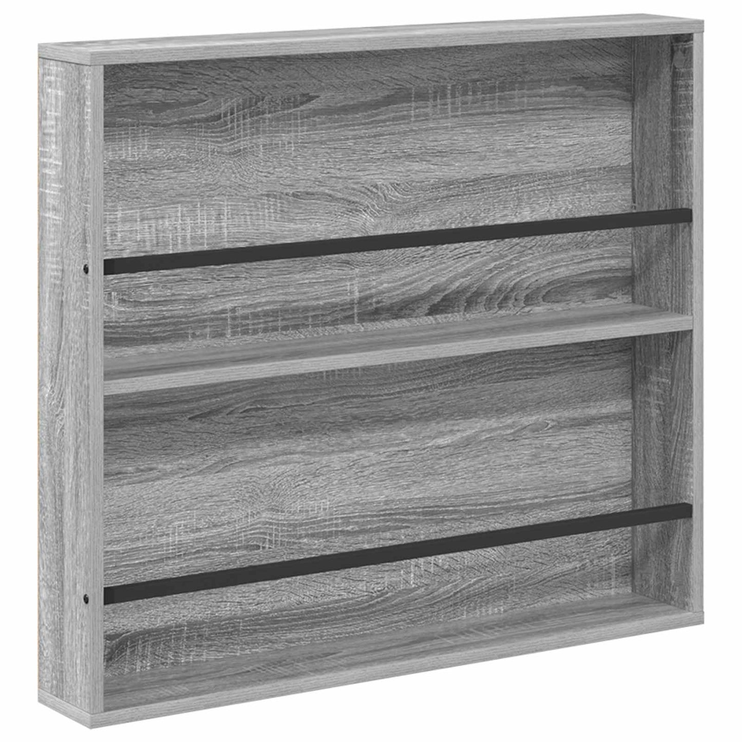 Magasinreol 2 pcs Grå Sonoma 80 x 12 x 70 cm Konstruert tre