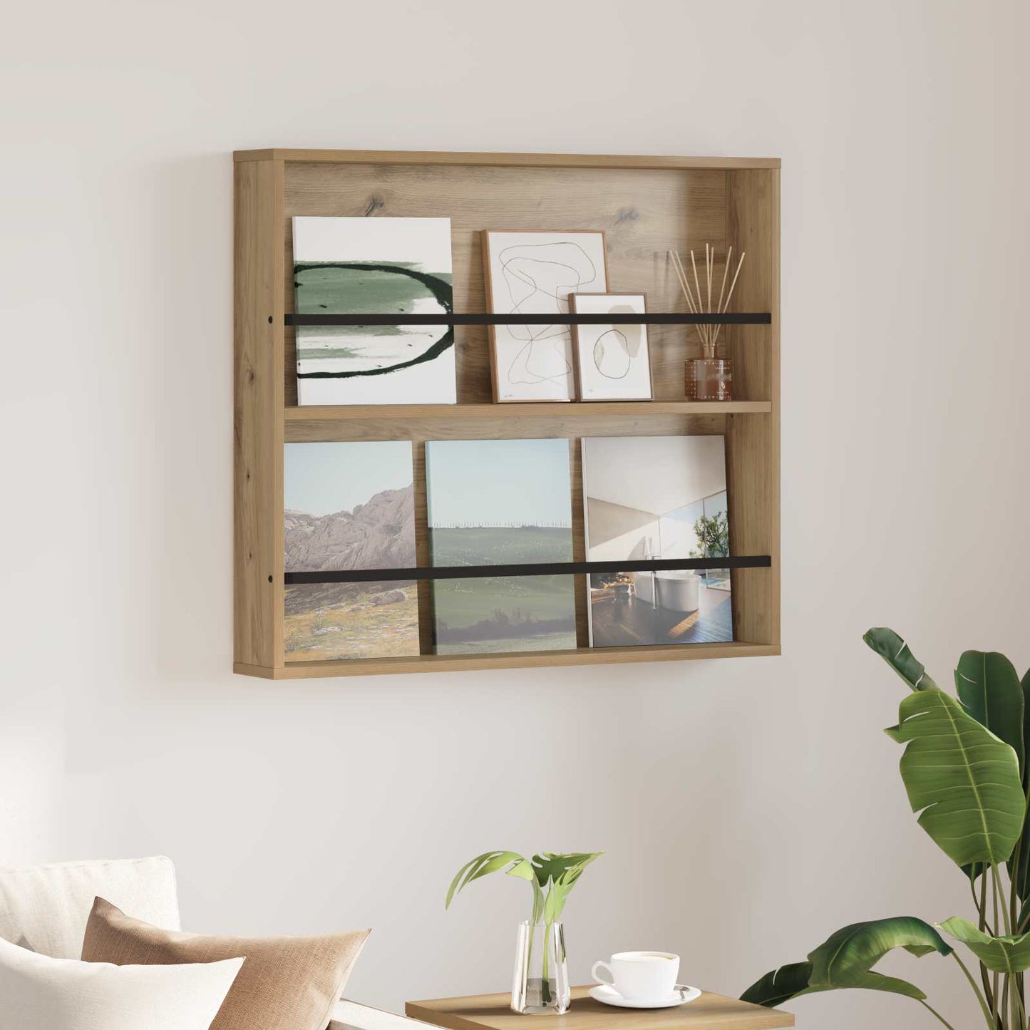 Magasinreol Artisan Eik 80 x 12 x 70 cm Konstruert tre