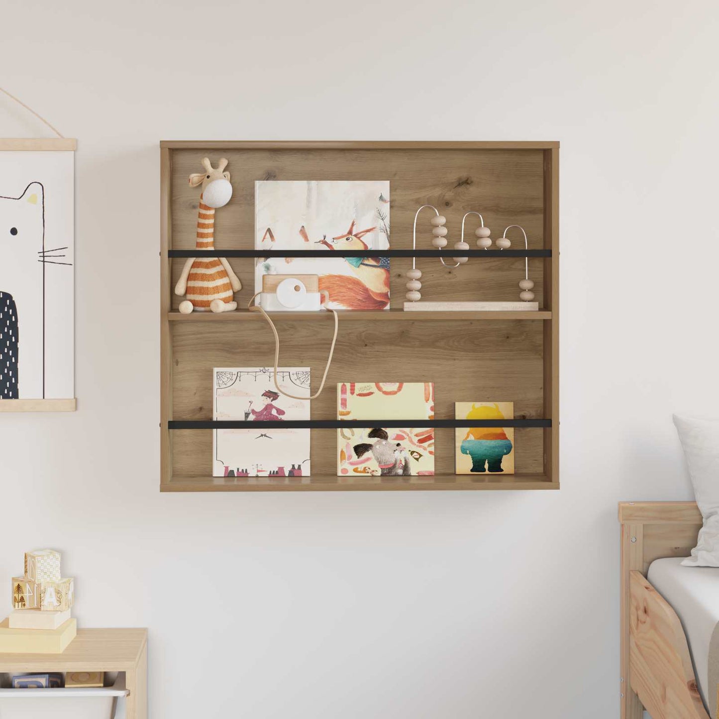 Magasinreol Artisan Eik 80 x 12 x 70 cm Konstruert tre