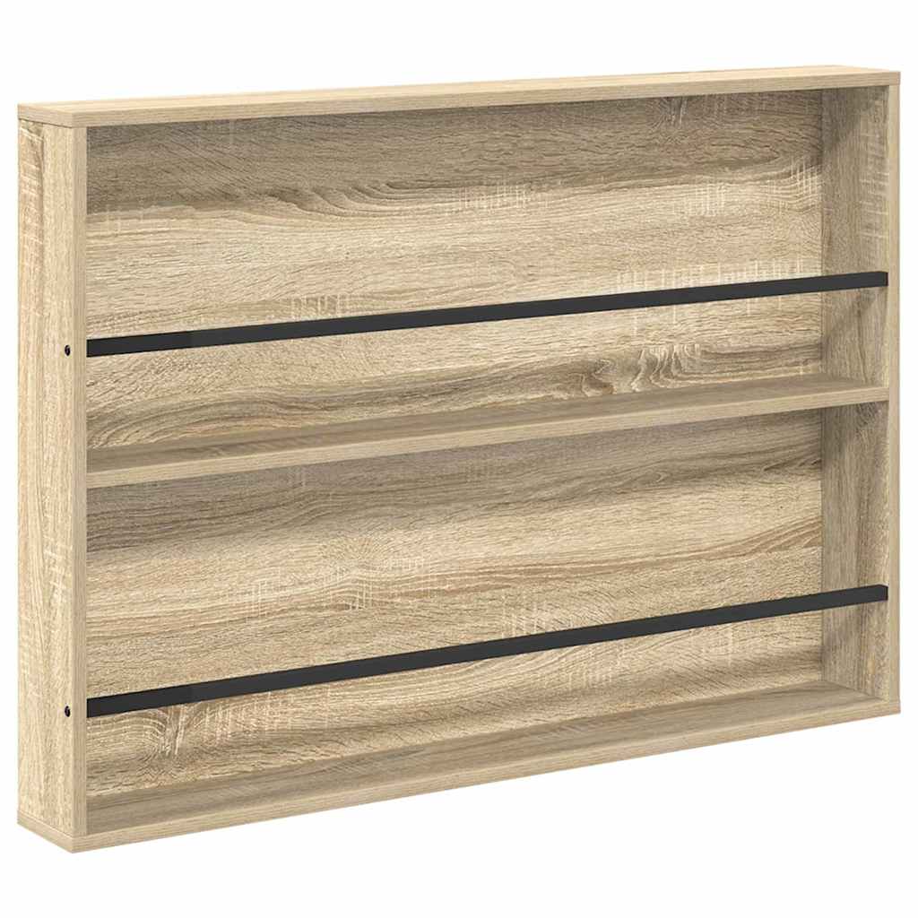 Magasinreol 2 pcs Sonoma eik 100 x 12 x 70 cm Konstruert tre