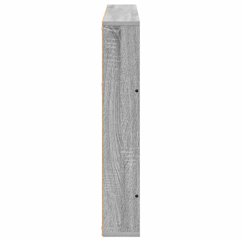 Magasinreol 2 pcs Grå Sonoma 100 x 12 x 70 cm Konstruert tre
