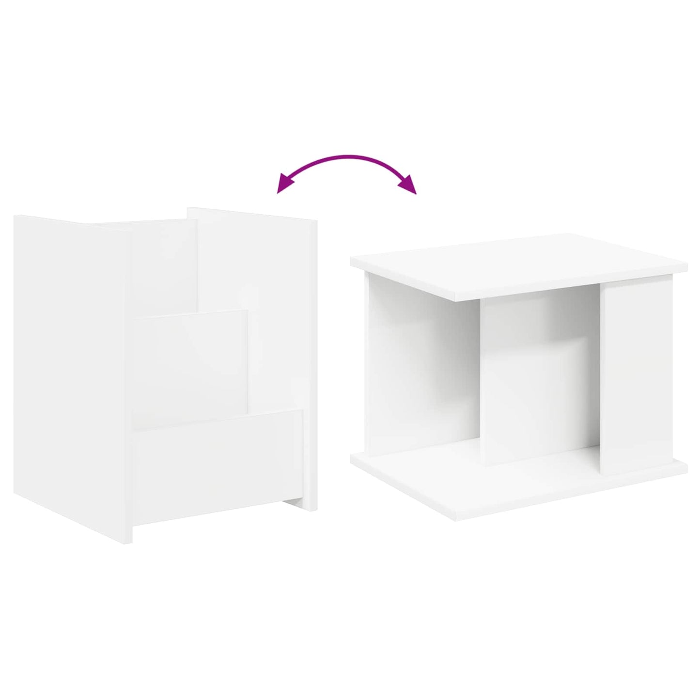 Magasinreol med hylle Hvit 35 x 35 x 45 cm Konstruert tre