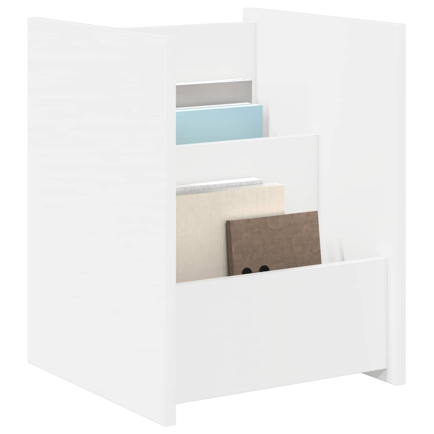 Magasinreol med hylle Hvit 35 x 35 x 45 cm Konstruert tre