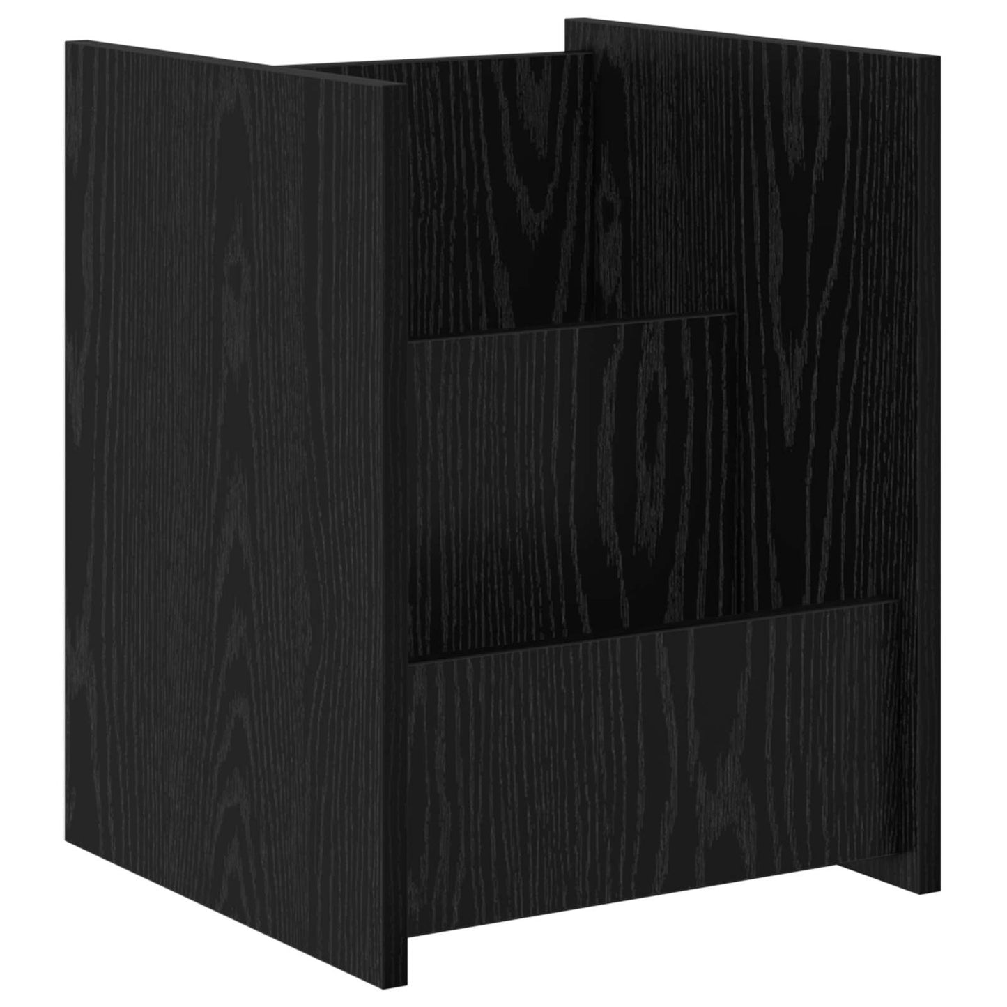 Magasinreol med hylle Svart Eik 35 x 35 x 45 cm Konstruert tre