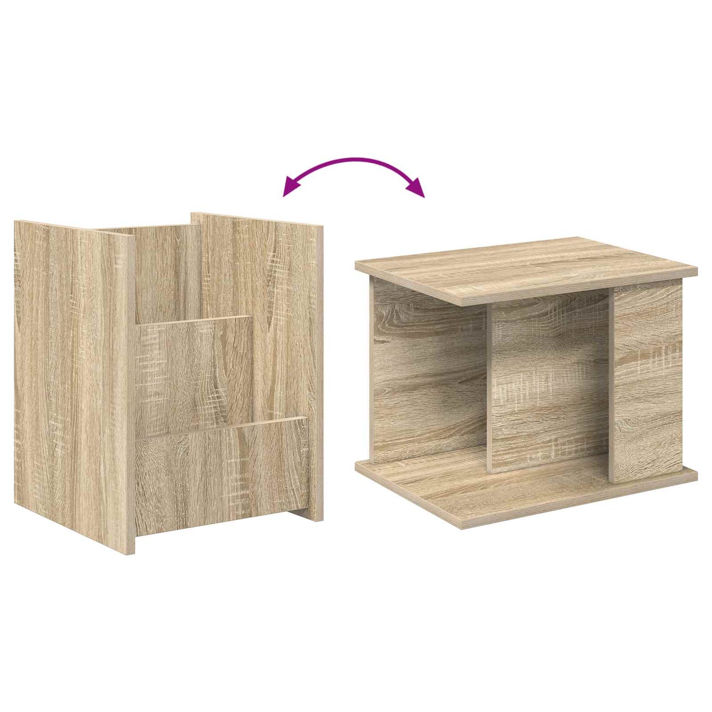 Magasinreol med hylle Sonoma eik 35 x 35 x 45 cm Konstruert tre