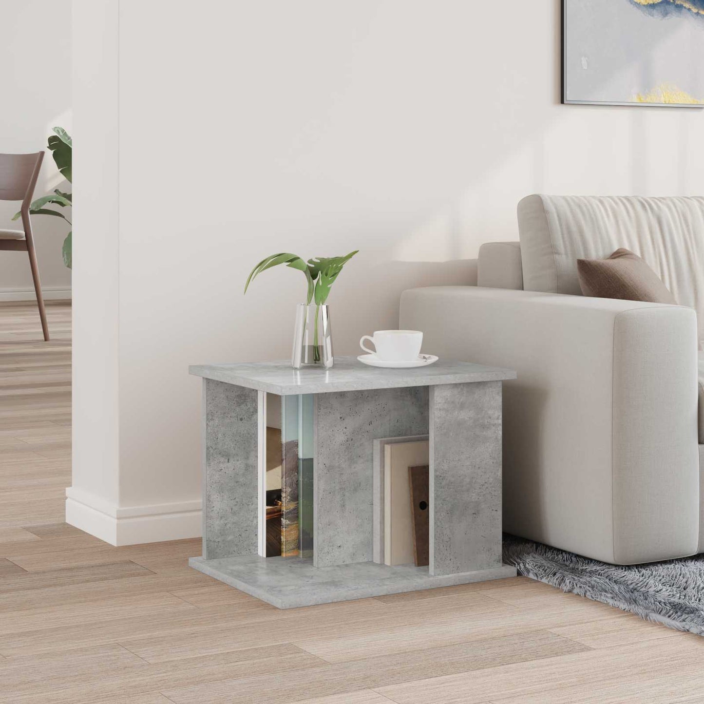Magasinreol med hylle Betonggrå 35 x 35 x 45 cm Konstruert tre