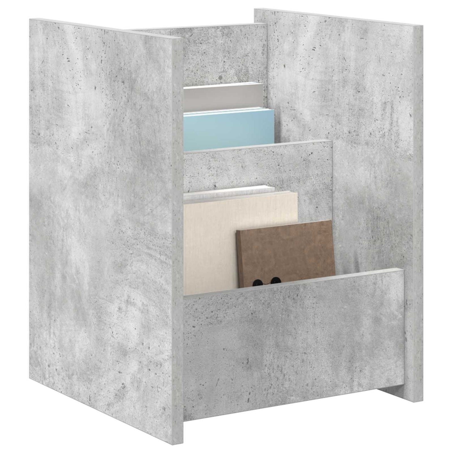 Magasinreol med hylle Betonggrå 35 x 35 x 45 cm Konstruert tre