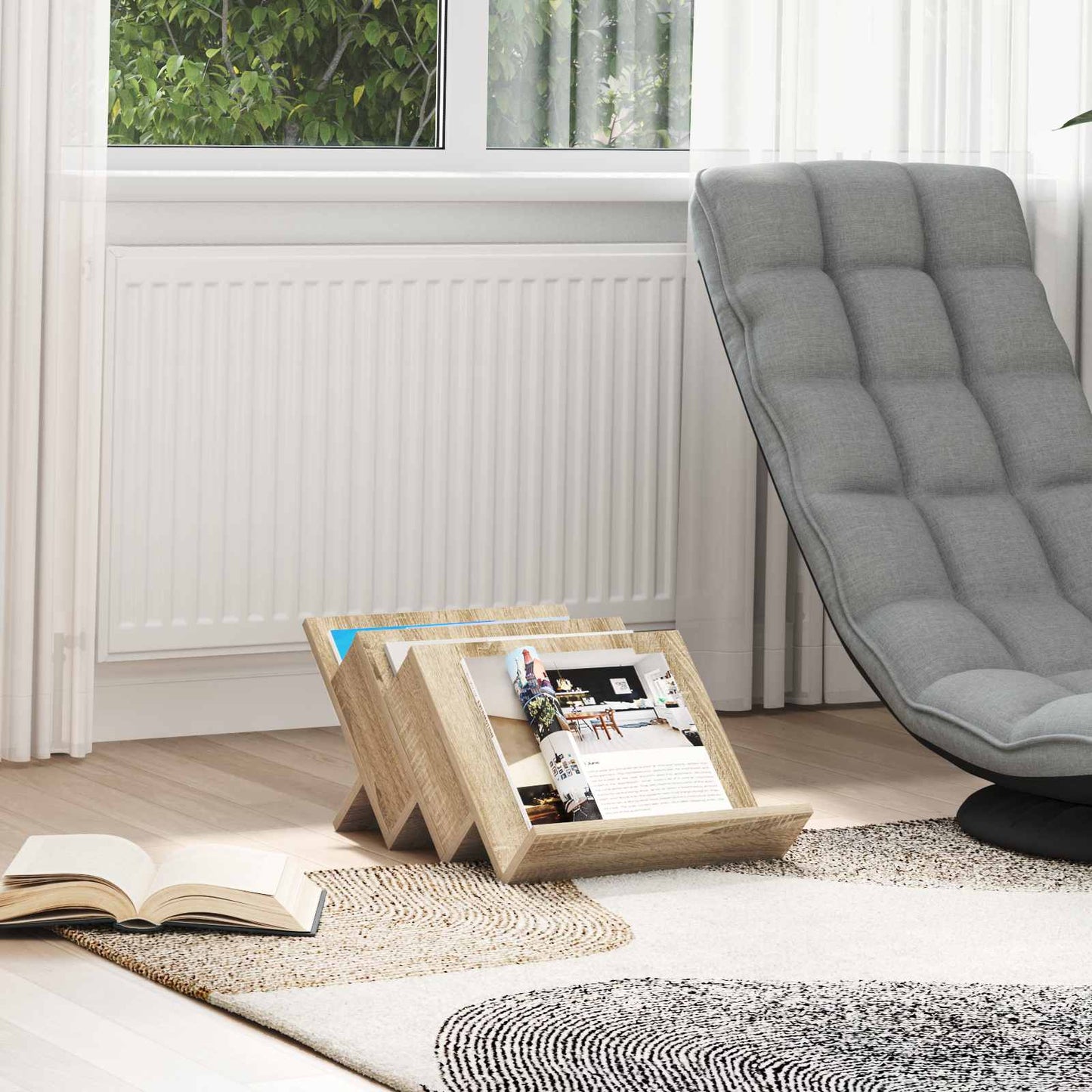 Magasinreol Sonoma eik 53 x 40 x 28,5 cm Konstruert tre