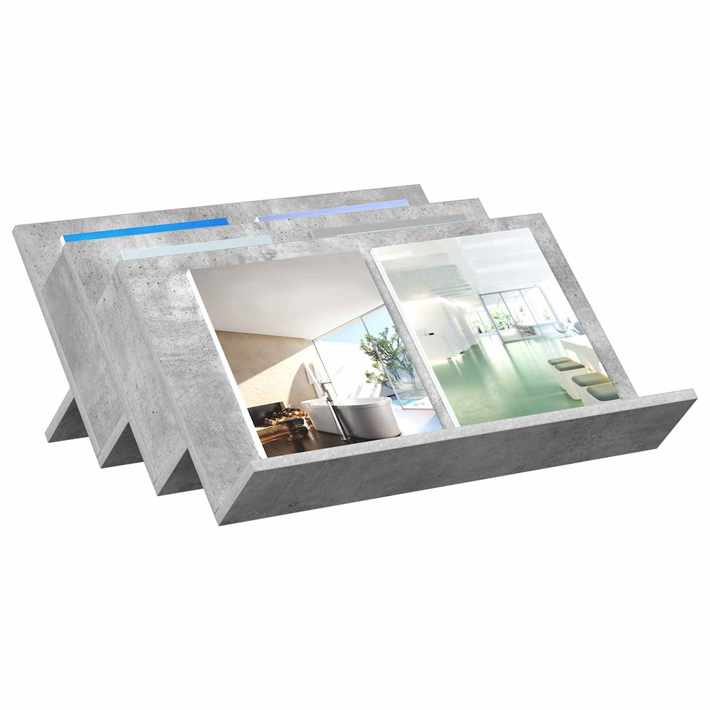 Magasinreol Betonggrå 65 x 53 x 28,5 cm Konstruert tre