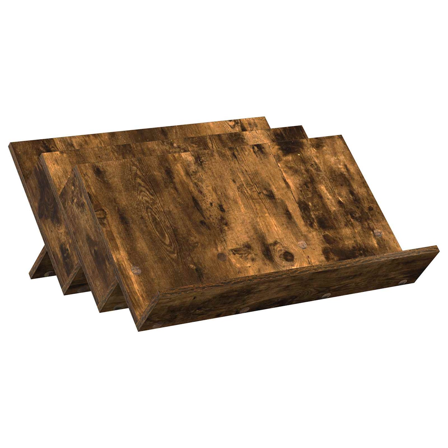 Magasinreol med hylle Røkt eik 65 x 53 x 28,5 cm Konstruert tre