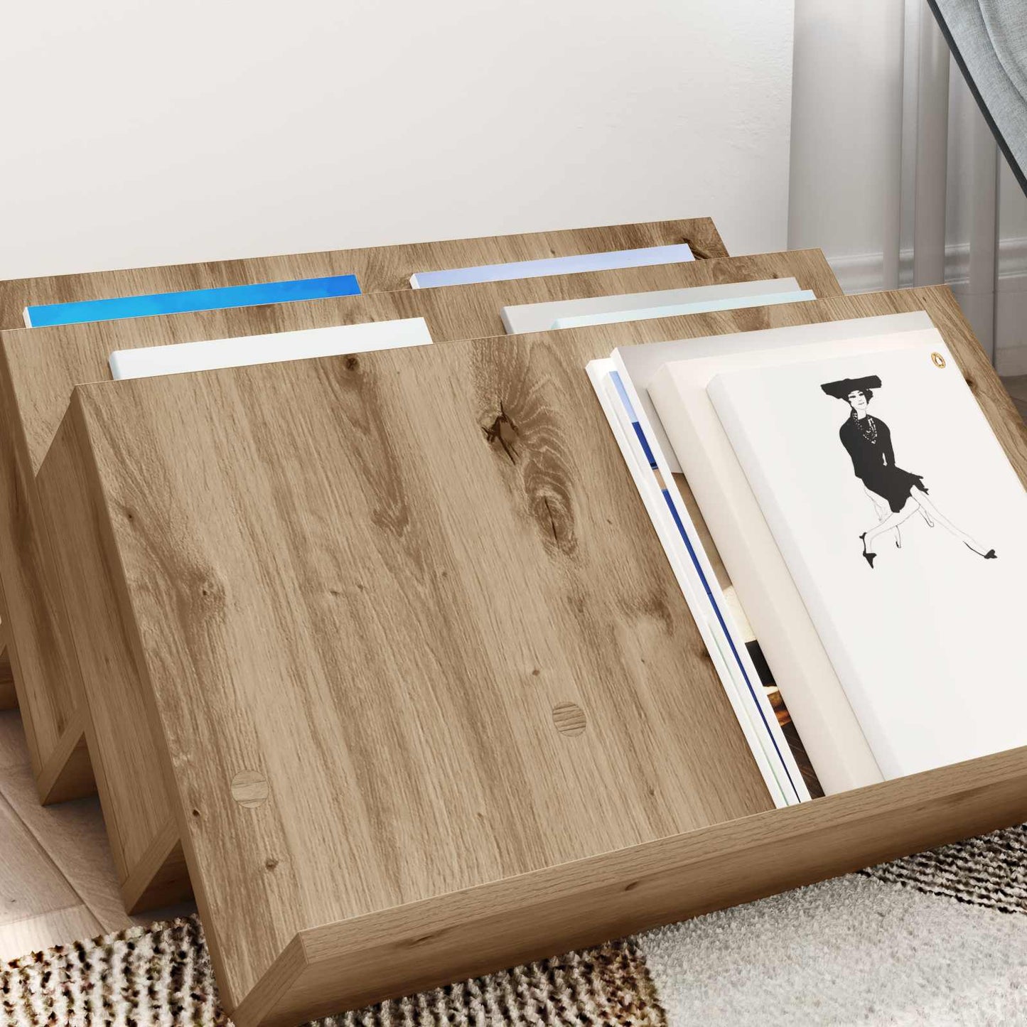 Magasinreol Artisan Eik 65 x 53 x 28,5 cm Konstruert tre